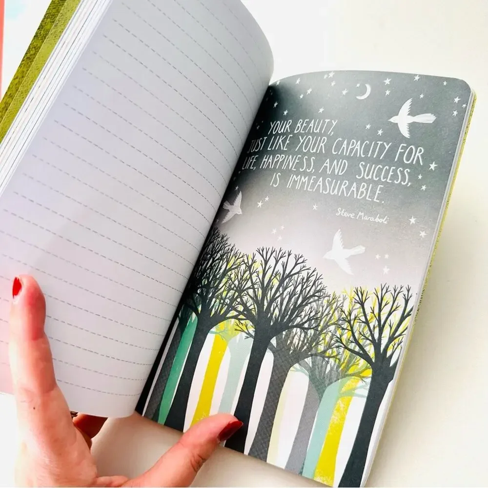 2 NEW ANTHROPOLOGIE Blue Red Ocean Yellow Pink Bird Rumi Notebook Note Pad Set
